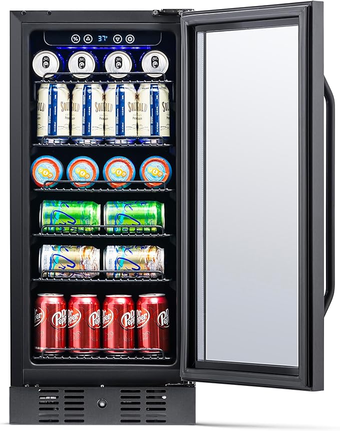 Newair 24" Wine and Beverage Refrigerator 20 Bottle and 70 Can Capacity, Built-in or Freestanding Cooler, Dual Zone Fridge in Stainless Steel with Splitshelf-Ruum Studio Home