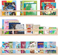 AZSKY Natural Wood Nursery Shelves Floating Wall Book Shelves Nursery Kids Baby Toddler Room Décor 36 in Bookshelf for Toy Picture Display a Set of 3 Same Sizes-Ruum Studio Home