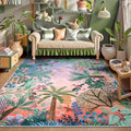 LIVEBOX Jungle Rugs 5x7 Kids Rugs for Bedroom Girls, Soft Lavender Rug for Nursery Baby Room, Non-Slip Girls Bedroom Rug, Machine Washable Purple Modern Dining Room Floor Carpet-Ruum Studio Home