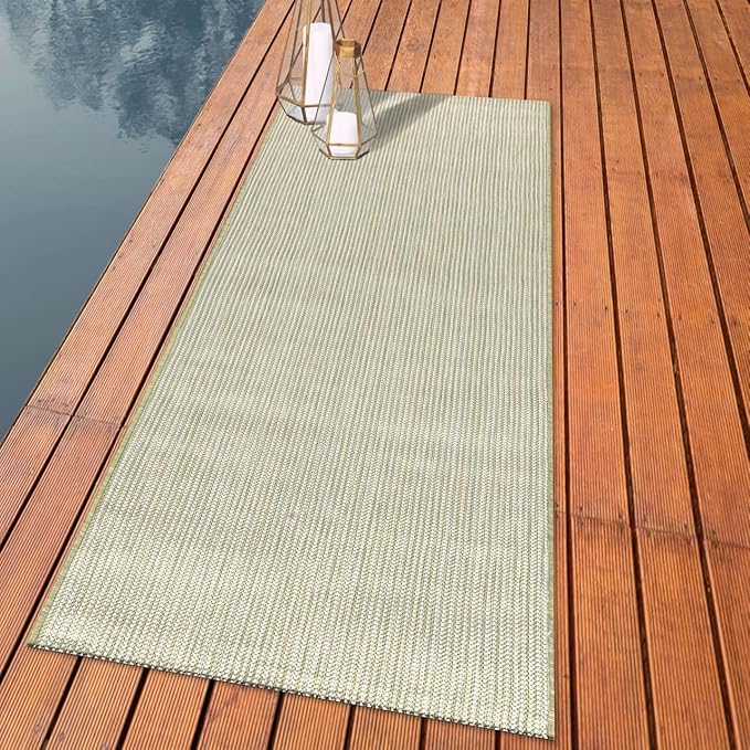 Keen Home Design Terrace Outdoor Runner Rug - 2x10 Washable Indoor/Outdoor Rug for Patio, Kitchen, Balcony, Beach, Garden, Deck and Porch, Size: 2'2"x9'11"-Ruum Studio Home