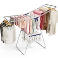 APEXCHASER Clothes Drying Rack, Drying Rack Clothing with Height-Adjustable, Foldable Gullwings Laundry Drying Rack, Indoor Outdoor Use, No Assembly-Ruum Studio Home