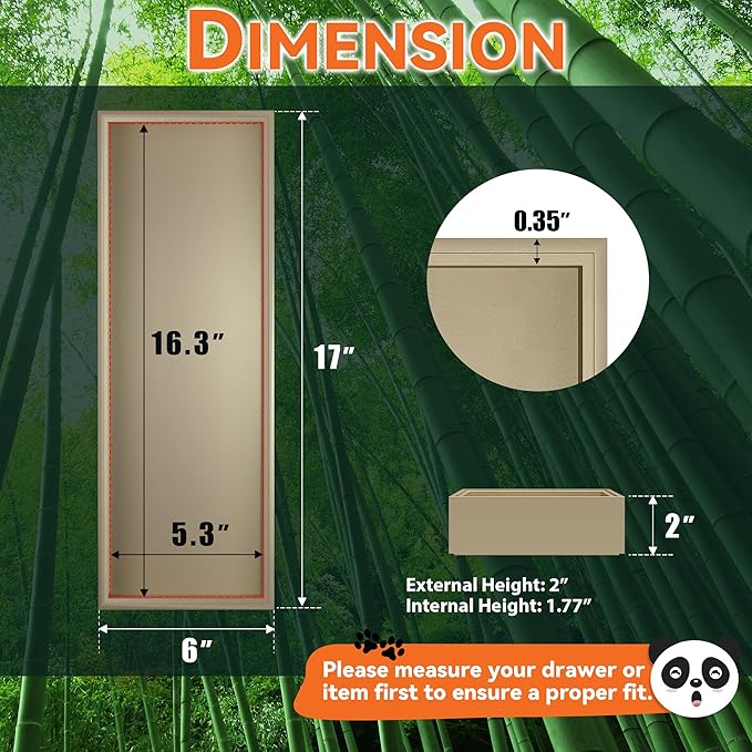 Bamboo Drawer Organizer - Extra Large Silverware & Utensil Organizer, 2 Pcs Toilet Toppers, Wooden Toilet Paper Basket (Gold, 17 X 6 X 2 Inch)-Ruum Studio Home