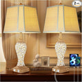28.5" Rustic Table Lamp Set of 2 For Living Room Farmhouse Lamps for Bedroom, Bedside Lamps with Night Lights And USB C+A Charging Ports for Decor Office Study Hotel (Bulbs Included)-Ruum Studio Home