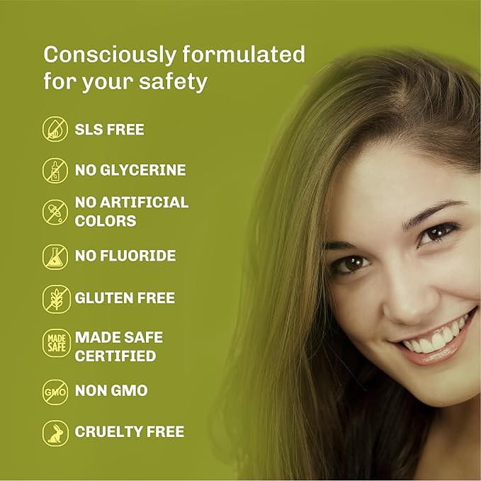 BENTODENT Fluoride Free Remineralizing Calcium Bentonite Clay Toothpaste - Cardamom Flavor Natural Toothpaste, Mint-Free, 3.52 oz - Ideal for Sensitive Teeth & Whitening with Toothbrush-Ruum Studio Home