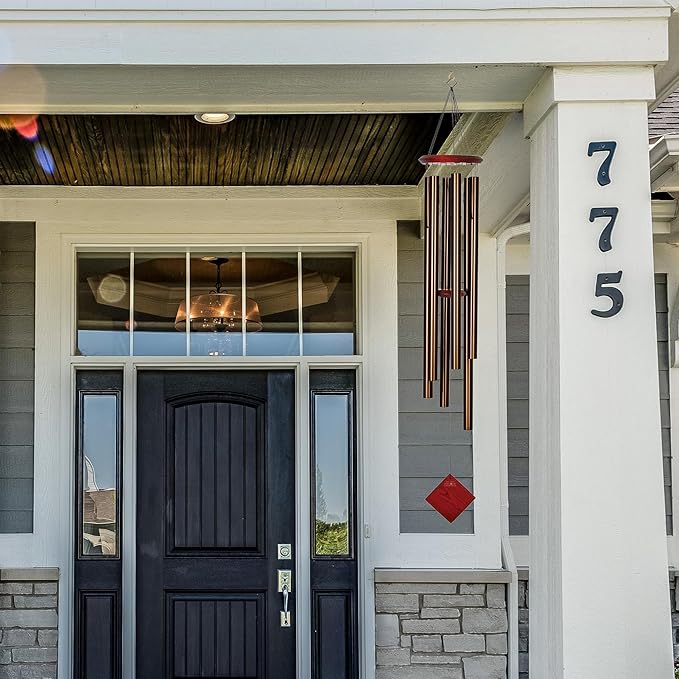 Woodstock Chimes Neptune Wind Chime for Outside 54" Large Bronze, Deep Tone Sound for Outdoor Garden, Patio, Porch Decor, Encore Collection DCB54-Ruum Studio Home