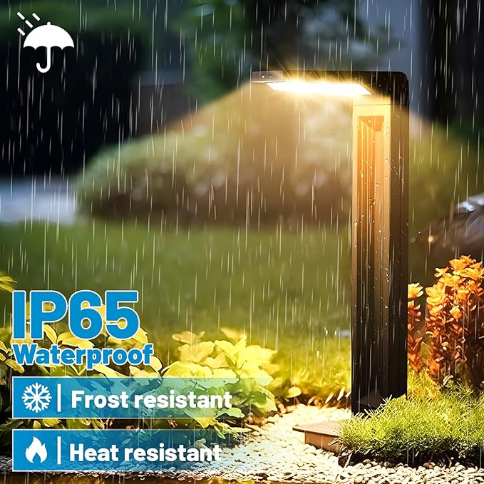 Sunvivo Solar Pathway Lights,2 Modes(Cool White or Warm White),Bright Solar Path Lights Outdoor Waterproof,Perfect Elegant Guide Light or Deco for Yard,Garden,Lawn,Sideway,Driveway,Walkway (2Pack)-Ruum Studio Home