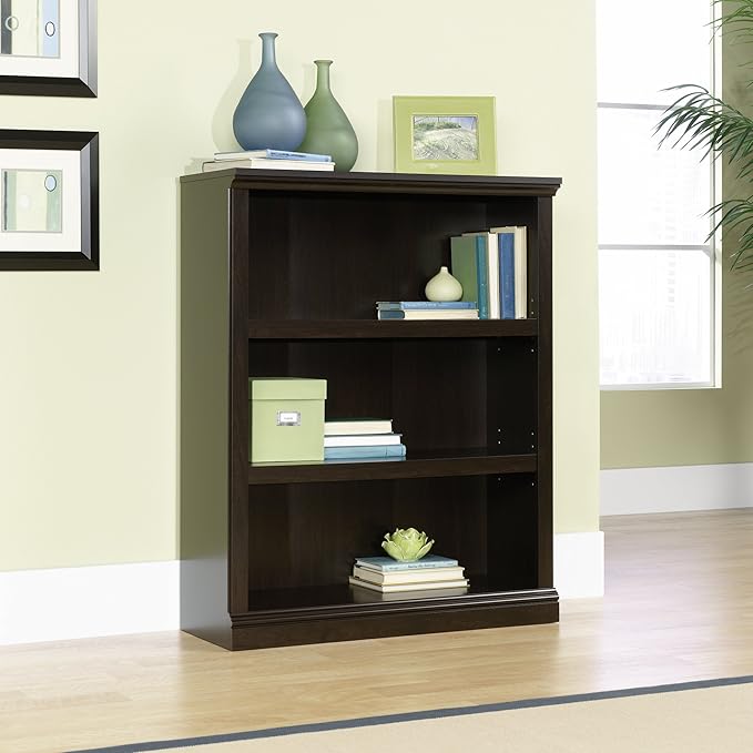Sauder Miscellaneous Storage 3-Shelf Bookcase/ Book shelf, Jamocha Wood finish-Ruum Studio Home