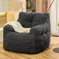 Bean Bag Chair, Bean Bag Chair for Adults, Fluffy and Comfy Bean Bag with Filler, Bean Bag Sofa Chair for Reading, Gaming, Stuffed High-Density Foam, Grey-Ruum Studio Home