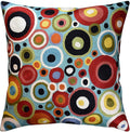 Turquoise Polka Dots Decorative Pillow Cover Contemporary Pillowcase Blue Modern Outdoor Chair Cushion Throw Sofa Couch Cushions Hand Embroidered Wool 18x18-Ruum Studio Home