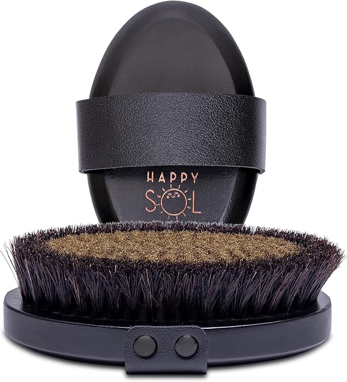 Copper Body Brush - Dry Brushing Body Brush with Ion Charged Copper Bristles, Glowing Skin, Lymphatic Drainage and Blood Circulation Improvement-Ruum Studio Home