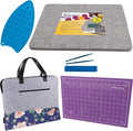 100% New Zealand Wool Pressing Mat for Quilting - Best Portable Wool Ironing Mat for Quilters - Includes Travel Bag, Cutting Mat, Iron Rest & Sewing Accessories and Supplies - 13.5"x17"x0.5" Iron Mat-Ruum Studio Home