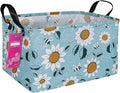 Rectangular Storage Basket Fabric Organizer Bin for Toys,Books,Clothes,Gifts,Pets-Perfect for Home,Office,Nursery,Dorm,Shelf(Rec Sunflower)-Ruum Studio Home