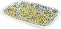Blue Rose Polish Pottery Sunflower Maze Large Rectangular Serving Platter-Ruum Studio Home