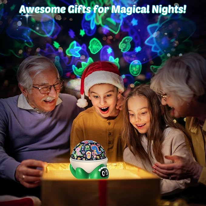 Dinosaur Night Light Projector for Kids Green Dino Toys for Boys, Star Night Lights with Music and Timer, 17 Mode Color Changing Lamp with Remote, Christmas Birthday Gift for Baby Girl Boy-Ruum Studio Home