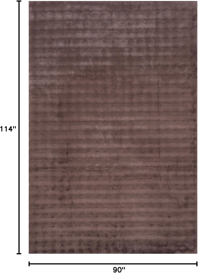 nuLOOM Jeni Checkered 7'6" x 9'6" Machine Washable Area Rug for Living Room Bedroom Dining Room Kitchen, Dark Brown-Ruum Studio Home