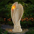 Angel Figurine, Large Angel Garden Statues Outdoor with Butterfly Solar LED Lights Lawn Decorations Yard Ornament Sculptural for Outside Patio Decor, Angel Gardening Gifts-Ruum Studio Home