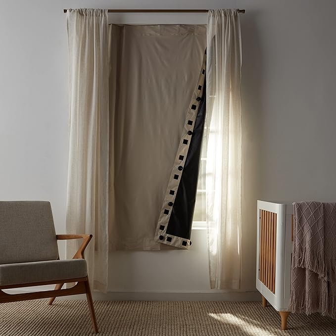 Amazon Basics Portable Blackout Curtain Shade with Suction Cups, 50"W x 78"L, 1-Pack, Beige-Ruum Studio Home