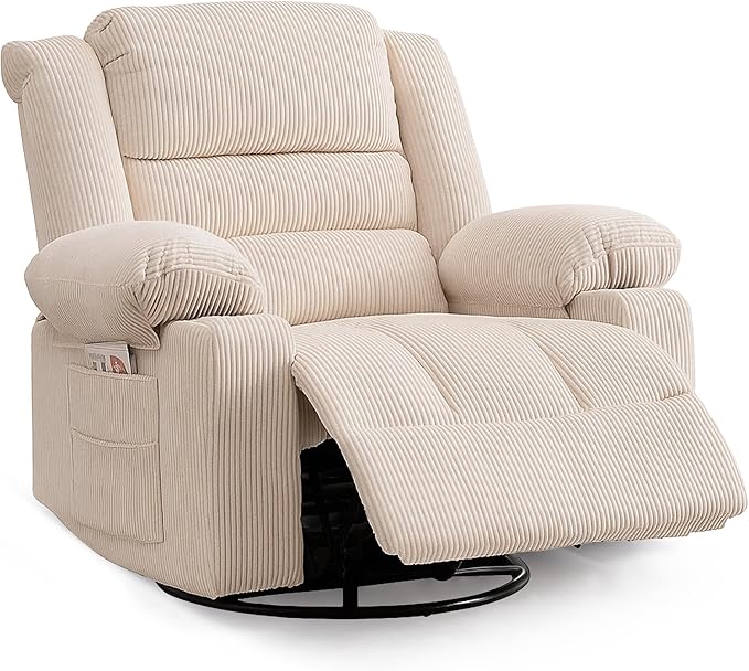 Recliner Chair Modern Ergonomic Lounge Swivel Single Sofa Seat Living Room Recliners on Clearance Foam Filling-Ruum Studio Home