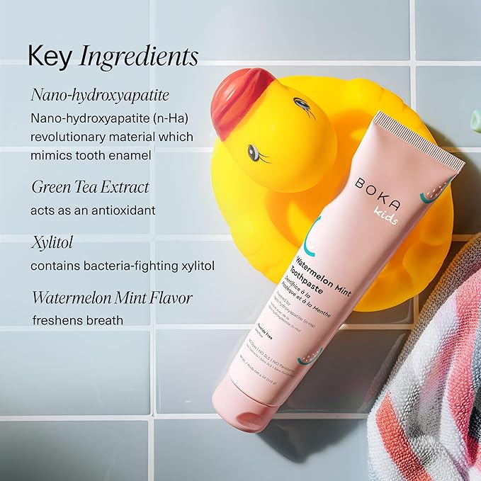 Boka Fluoride Free Toothpaste Nano Hydroxyapatite Toothpaste - Watermelon Mint Flavor, 4 oz 3Pk US Manufactured-Ruum Studio Home