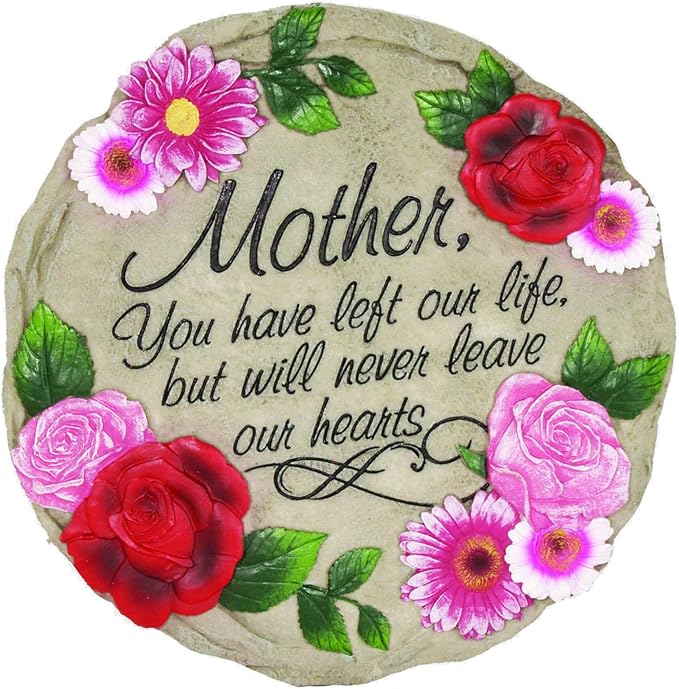 Spoontiques - Garden Decor - Mother Left Our Life but Never Hearts - Decorative Stone for Garden-Ruum Studio Home
