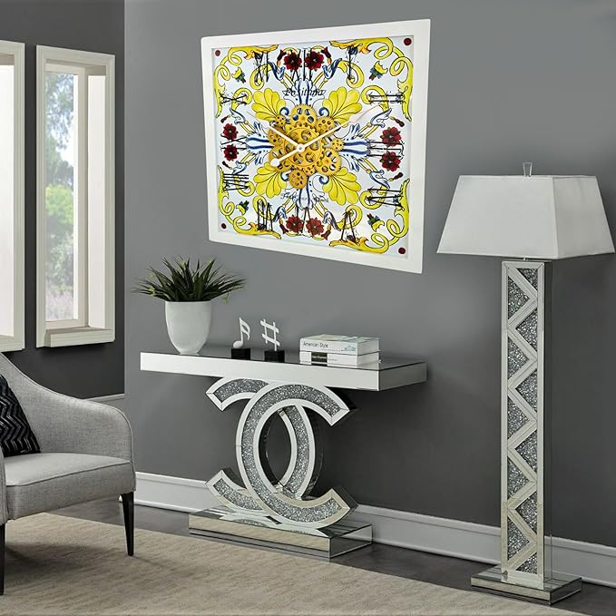 The Gears Clock Wall Clock Italy Collection with Moving Gears (Positano, 24 inches (60 cm))-Ruum Studio Home