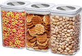 Amazing Abby - Carol - 96-Ounce Acrylic Canister (Set of 3), Plastic Airtight Food Container, Stackable for Pantry Storage, BPA-Free and Shatter-Proof, Perfect for Home and Commercial Use-Ruum Studio Home