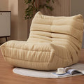 Bean Bag Chairs for Adults Giant Bean Bag Chair Memory Foam BeanBag Chair Big Bean Bag Sofa with Filler Faux Fur Fireside Beanbags Lazy Sofa for Living Room Bedroom Dorm Office (Khaki Teddy)-Ruum Studio Home