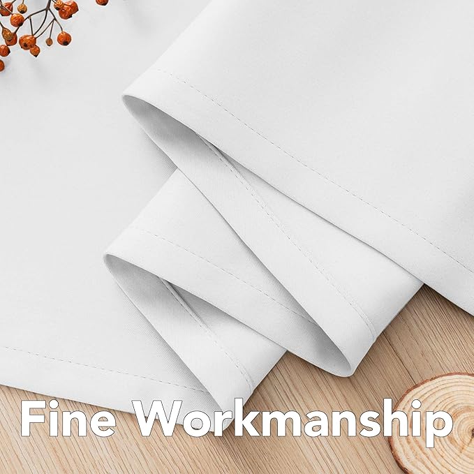 H.VERSAILTEX White Curtains for Bedroom Thermal Insulated Room Darkening Living Room Curtains Grommet Privacy Protection Window Curtain Panels/Drapes for Nursery, 2 Panels, 42x84 Inches, Pure White-Ruum Studio Home
