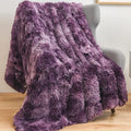 GONAAP Fuzzy Faux Fur Throw Blanket Tie-dye Violet Purple Super Soft Cozy Plush Fuzzy Shaggy Blanket for Couch Sofa Bed (Tie-dye Violet Purple, Throw(50"x60"))-Ruum Studio Home