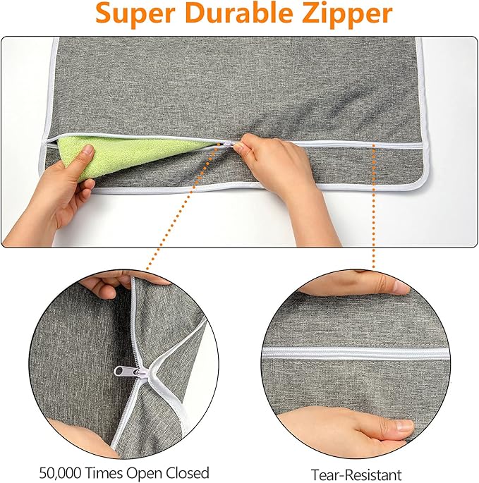 XL Hanging Laundry Hamper, Extra Large Tear-resistance Door Hamper with 2 Types Hooks for Dirty Clothes, Save Bathroom Space Hanging Laundry Bag (36.5x 22 Inch,Grey)-Ruum Studio Home
