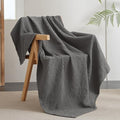 PHF Ultra Soft Waffle Weave Throw Blanket 50"x 60"- Washed Lightweight Breathable Cozy Woven Blanket for Bed - Aesthetic Decor for Couch Bedding Sofa Home Car - Grey-Ruum Studio Home