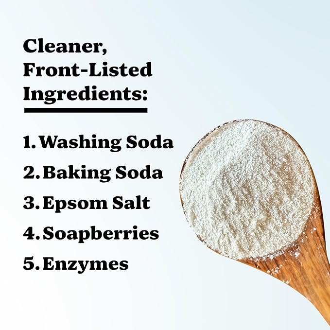 Pronounce Laundry Detergent Powder Alternative | Earth-Derived Ingredients, Eco-Friendly, Safer for Sensitive Skin, Eczema, and Babies. Stain + Smell Fighting. HE Safe (Unscented, 120 Loads)-Ruum Studio Home