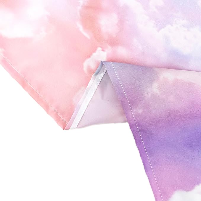 HVEST Rainbow Cloud Tapestry Wall Hanging - Rainbow and Pink Cloud With Glow Sunshine in Pastel Sky, Aesthetic Nature Landscape for Living Room Bedroom Decor, 59x51 Inches-Ruum Studio Home