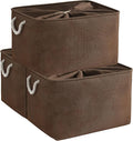 TheWarmHome Organization and Storage for Organizing - Extra Jumbo 3 Pack 20.5x15.7x13.8 inch Fabric Storage Bin for Shelves, Storage cubes for Decorative Shoes Towel Blanket Closet (Brown)-Ruum Studio Home