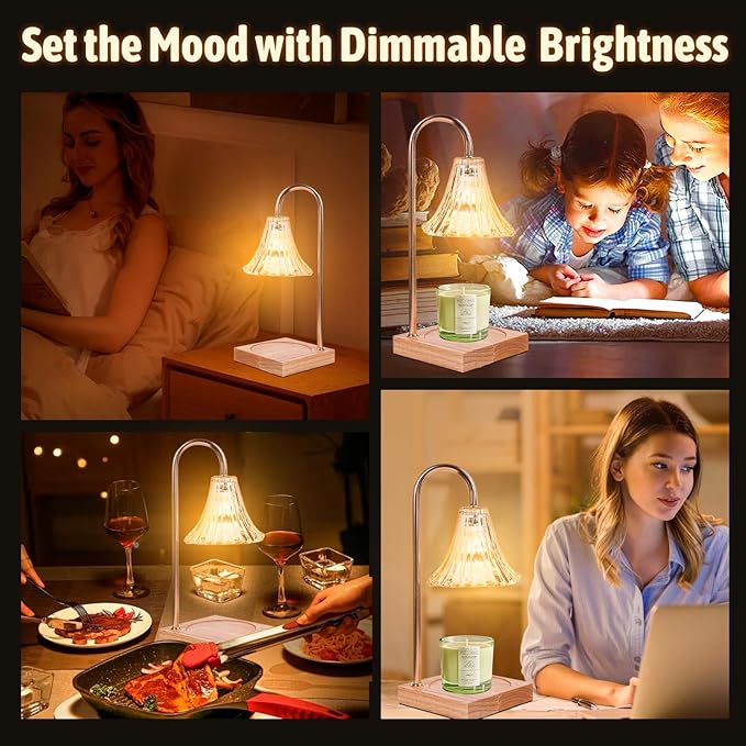 GEEZO Fragrance Candle Warmer Lamp，Electric Candle Warmer with Timer & Dimmer，Mom Christmas Birthday Gifts for Women, House Warming Gifts New Home Bedroom Decor-Ruum Studio Home