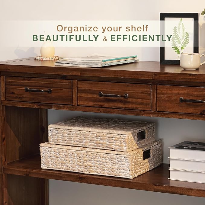 Set of 2 Decorative Storage Boxes With Lids for Home Decor, Shelves-Ruum Studio Home