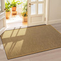 LEKEEPGO Door Mat 36"x59", Non Slip Door Mat Indoor Entrance, Rubber Backing Front Indoor Door mat Washable Absorbent Low-Profile Entryway Entry Resist Dirt Inside Door Mats, Light Brown-Ruum Studio Home