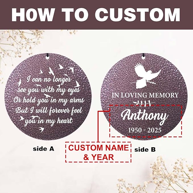 ASTARIN Large Engraving Wind Chime Memorial, Personalized Windchimes in Memory of a Loved One, Loss of Mother Lover Sympathy Gifts, Remembrance Gift for Loss Wife Husband(Produced in USA)-Ruum Studio Home