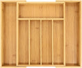 VaeFae Bamboo Drawer Organizer, Expandable Silverware Drawer Organizer, Cutlery Tray with Dividers for Kitchen Utensils, Medium-Ruum Studio Home