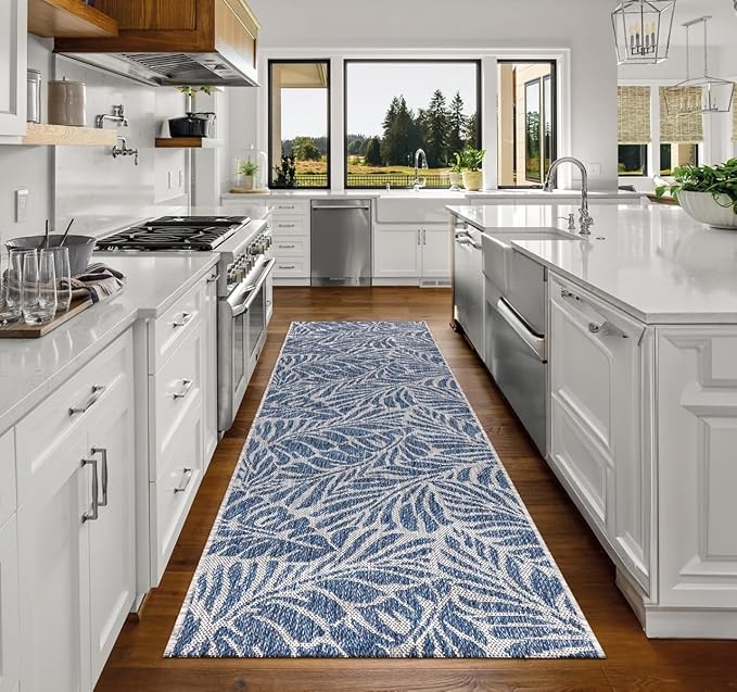 Keen Home Design Terrace Outdoor Runner Rug - 2x12 Washable Indoor/Outdoor Rug for Patio, Kitchen, Balcony, Beach, Garden, Deck and Porch, Size: 2'2"x11'10"-Ruum Studio Home