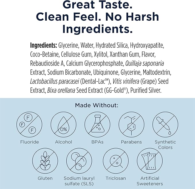 Designs for Health PerioBiotic Silver Hydroxyapatite Toothpaste - Fluoride Free Toothpaste with Oral Probiotics with Whitening Hydroxyapatite - Supports Gum Health & Remineralization (4oz Lemon)-Ruum Studio Home