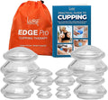 8 Edge Cups Silicone Cupping Therapy Set Professional Massage Cupping Cups for Cupping Therapy Cupping Kit for Massage, Myofascial Release, Cellulite Reduction (Lure Clear)-Ruum Studio Home