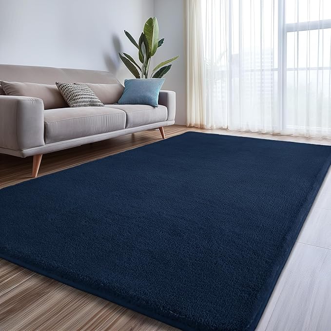 Sour Lemon 9x12 Area Rugs for Living Room, Soft Large Area Rug Fluffy Rugs for Bedroom，Machine Washable Area Rug Non Slip Carpet Rug for Living Room Playroom Kids Room Home Decor-Ruum Studio Home