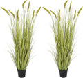 Green Onions Fake Plants,Artificial Plants Indoor, Fake Grass Decor Green Plant Fake Outdoor Flowers Fake Succulents,Artificial Tall Grass Plants with Pots House Decorative(47" 2 Pack)-Ruum Studio Home