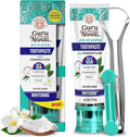 GuruNanda Hydroxyapatite Toothpaste, SLS & Fluoride Free, Whitening Toothpaste - Freshens Breath, Fights Plaque - Natural CocoMint Jasmine Neem, 4.2oz-Ruum Studio Home