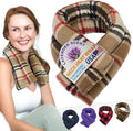SunnyBay Microwave Heating Pad, Microwavable Heated Neck and Shoulder Wrap, Soothing Weighted Moist Heat or Ice Pack with Flaxseed and Lavender, 26x5 Inches, 2.5 lbs, Made in USA, London-Ruum Studio Home