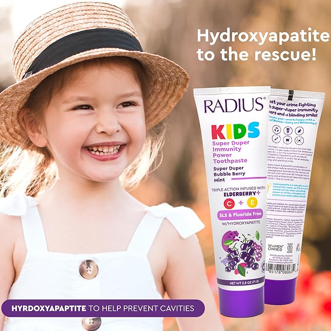 RADIUS Kids Super Duper Immunity Power Toothpaste 2.5 Oz - Super Duper Bubble Berry Mint - Pack of 1-Ruum Studio Home