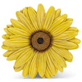 NAT & Jules Gerbera Daisy Flower Shaped Dimensional Indoor Outdoor 12 inch Cast Resin Decorative Garden Stepping Stone, Patio, Walkway Sculpture Yard Art, Yellow-Ruum Studio Home