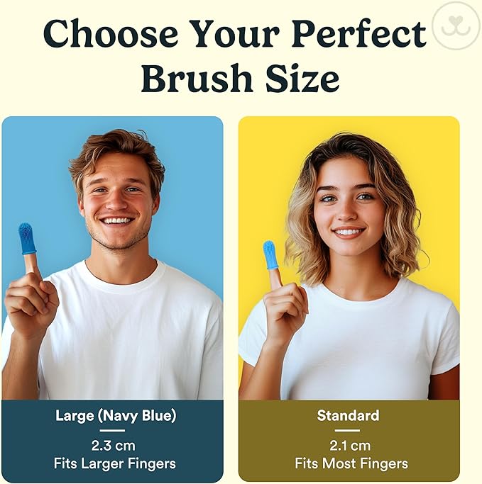 Jasper Dog Toothbrush, 360º Dog Tooth Brushing Kit, Cat Toothbrush, Dog Teeth Cleaning, Dog Finger Toothbrush, Use with Dog Toothpaste - Clear 2-Pack-Ruum Studio Home