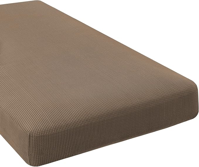 H.VERSAILTEX Super Stretch Individual Chaise Cover Sectional Couch Covers for L Shaped Sofa Both Left/Right Featuring Thick Jacquard Textured Twill Fabric (1 Piece Chaise Cover Large, Macchiato)-Ruum Studio Home